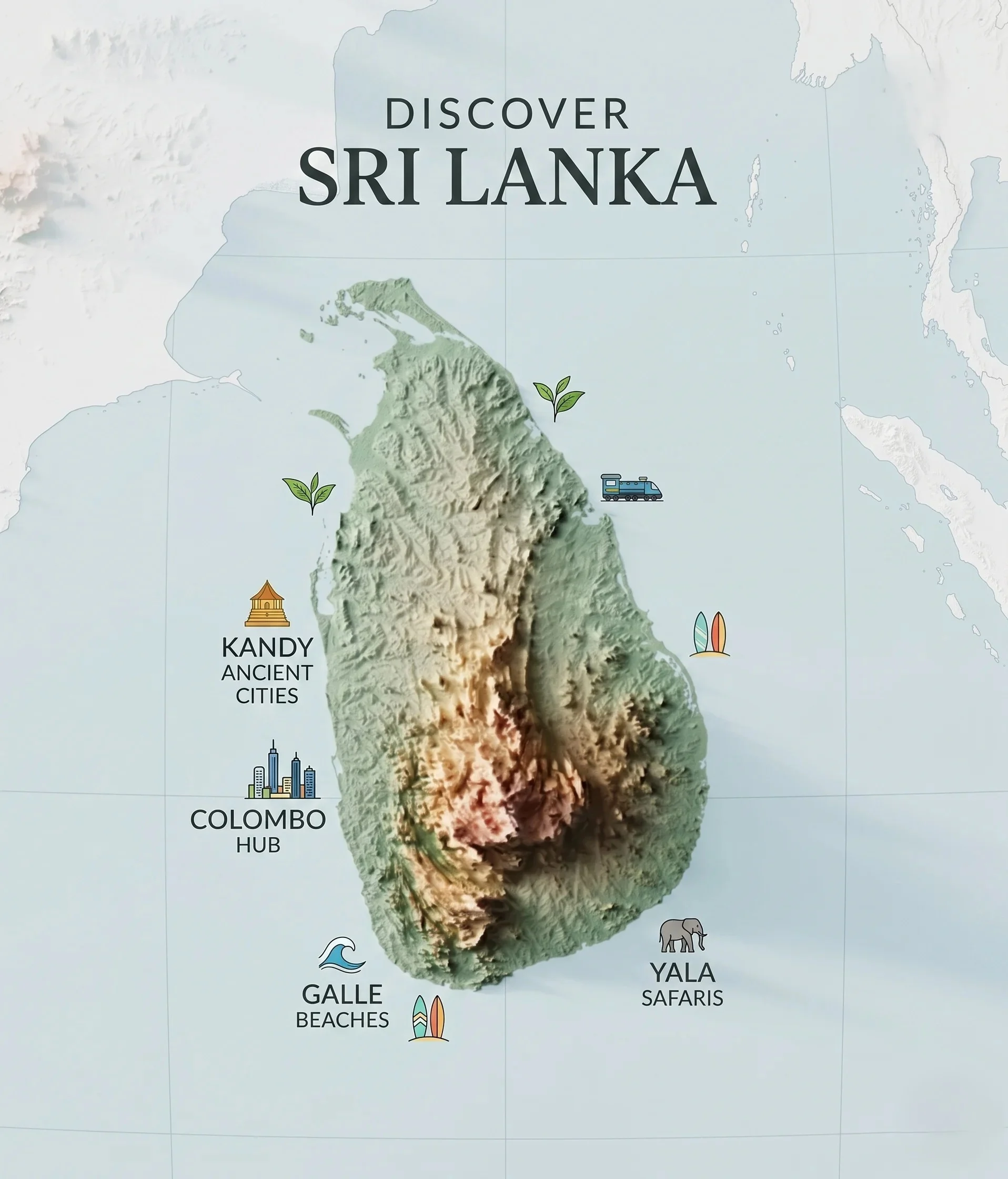 Sri Lanka Map and Destinations